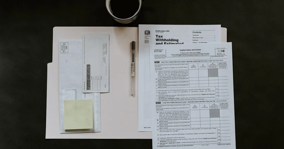 Stapel papieren facturen op een bureau - illustratie van handmatige factuurverwerking die geautomatiseerd kan worden met AI