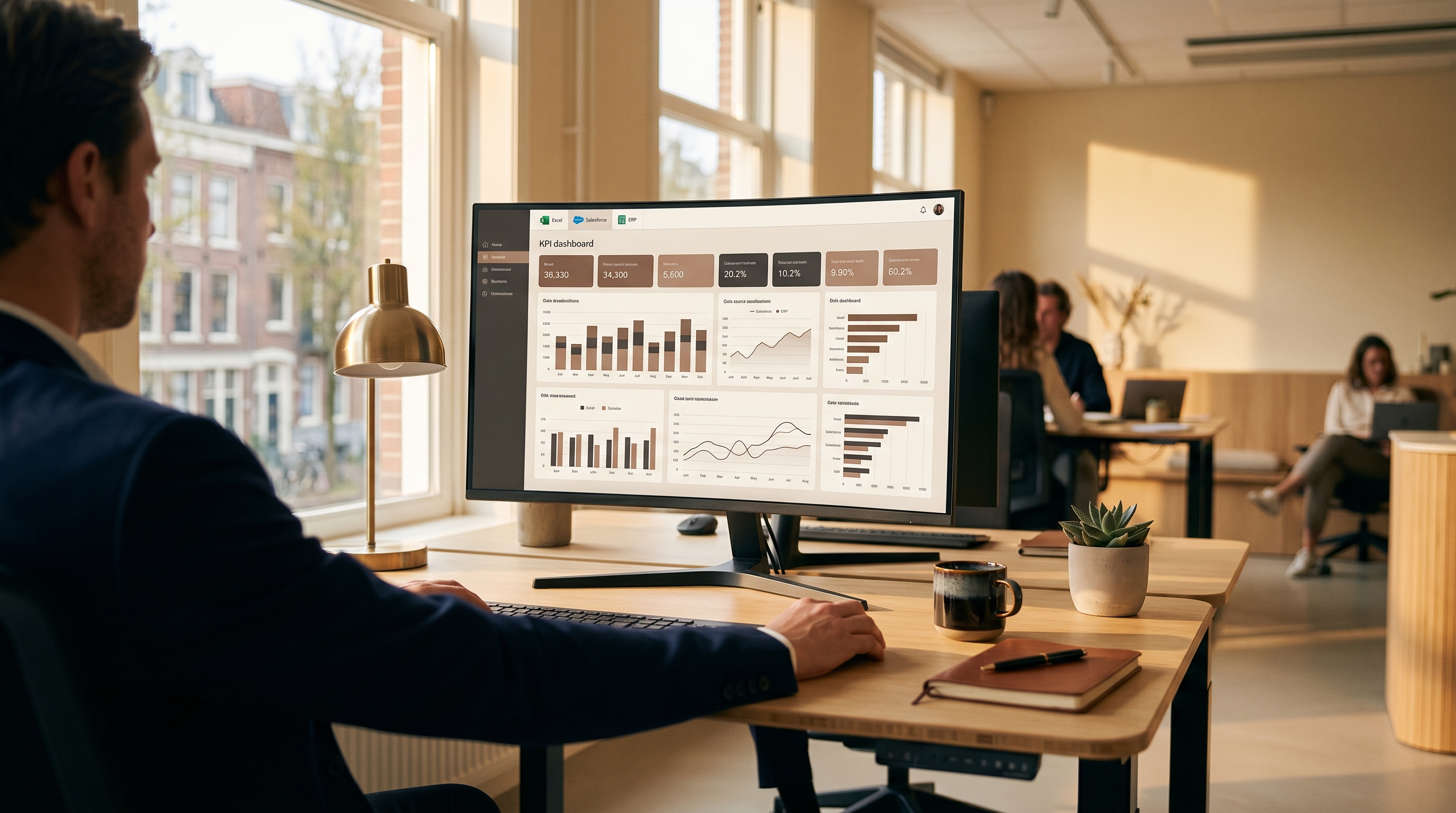 Maatwerk KPI-dashboard met databronnen en realtime visualisaties voor MKB-bedrijven