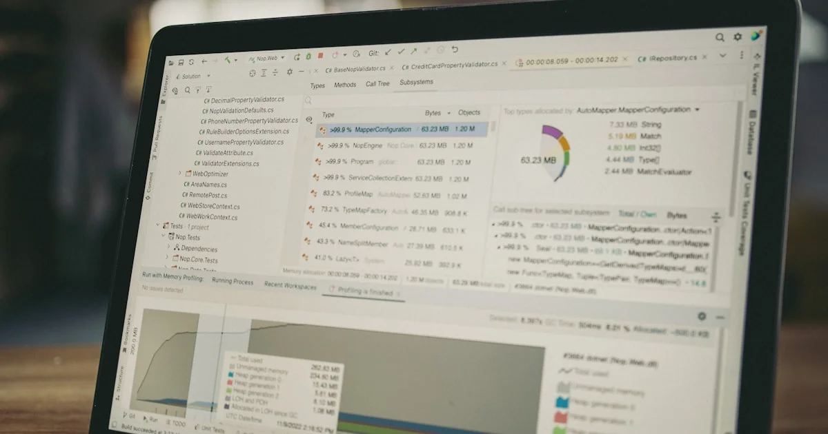 Laptop scherm met analytics grafieken en data dashboard voor besluitvorming