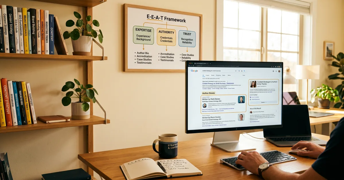 E-E-A-T autoriteit opbouwen voor MKB-websites bij Google met experience, expertise en trust signalen