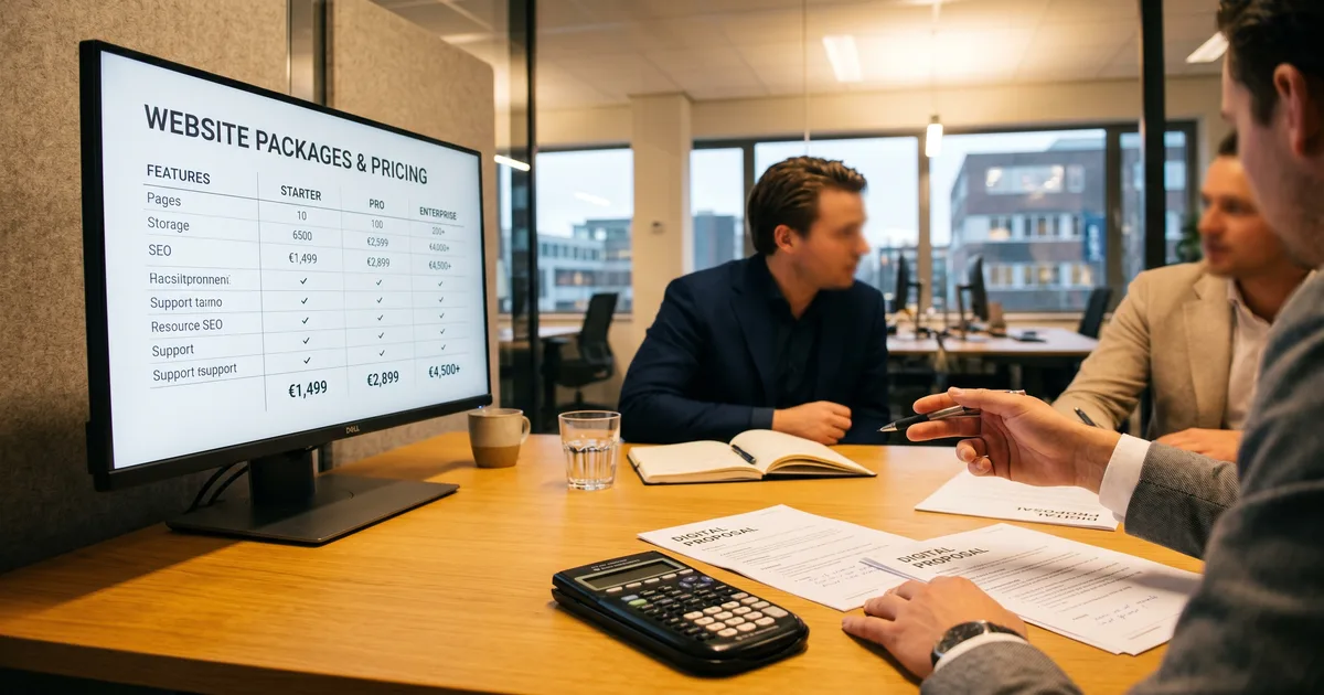 Prijsoverzicht en kostenopbouw voor het laten maken van een professionele website in Nederland in 2026